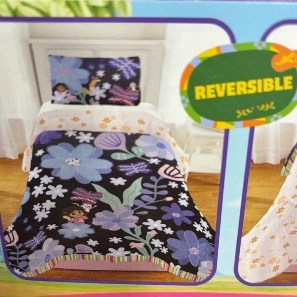 Dora the Explorer 2 Piece Purple Comforter Twin/ Full & 4 Piece Full Sheet Set